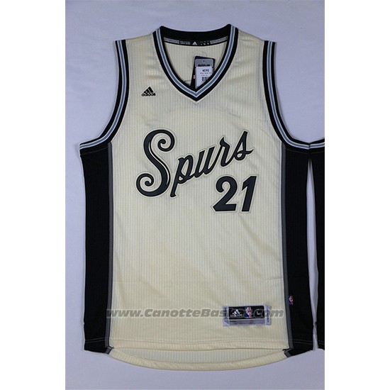 Maglia Natale 2015 San Antonio Spurs Tim Duncan #21 Bianco